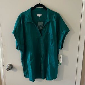 Westbound v neck button front shirt